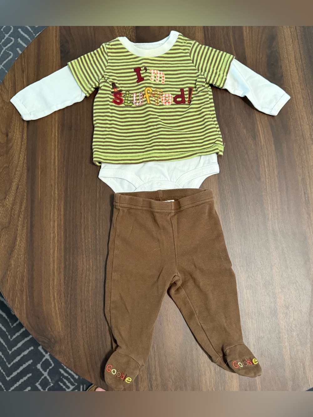 Sold Baby boy Thanksgiving onesie and pants set